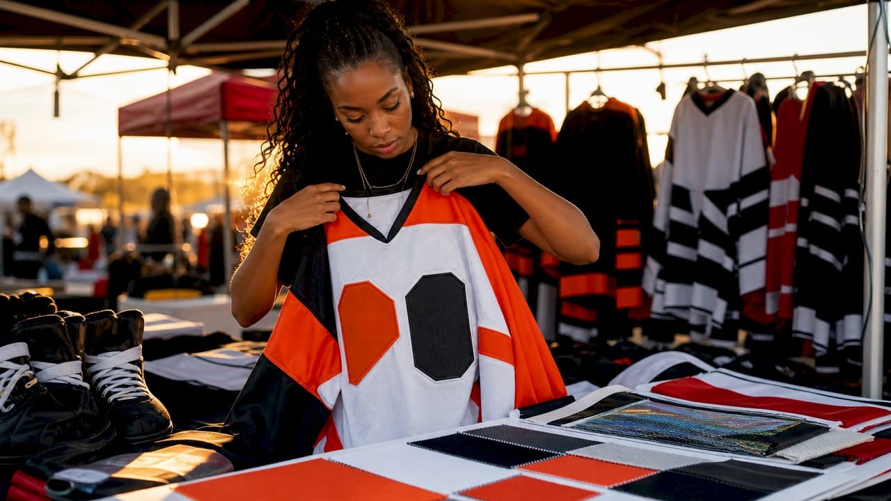 Hockey influencer designing custom fan apparel