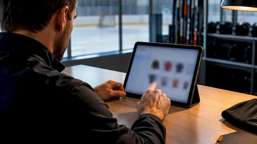 Coach organizing digital apparel reorder files