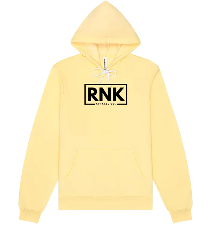 Premium navy hockey fleece hoodie by RNK Apparel Co, featuring a cozy fleece interior and hockey-inspired design.