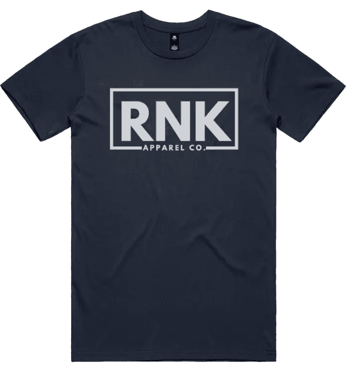Unisex RNK Apparel Co. classic cotton T-shirt in white, featuring a comfortable fit and simple design, ideal for everyday wear.