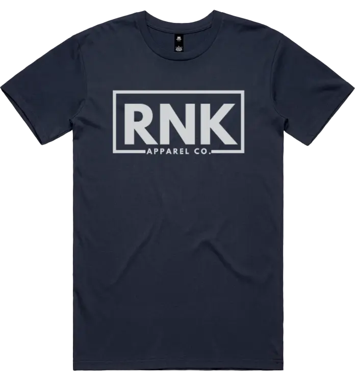 Unisex RNK Apparel Co. classic cotton T-shirt in white, featuring a comfortable fit and simple design, ideal for everyday wear.