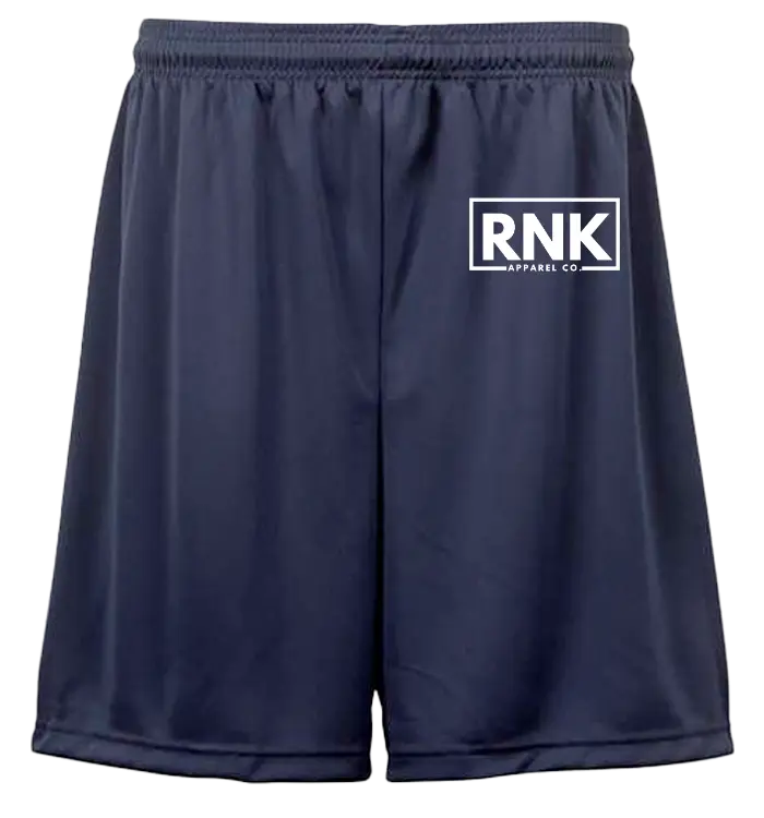 RNK Unisex Performance Shorts made of moisture-management athletic fabric, designed for comfort and active wear.