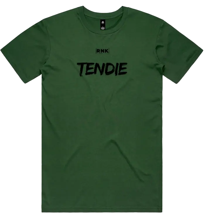 Unisex RNK Tendie graphic T-shirt made of combed cotton with colorful tendie design on the front, casual and comfortable fit.
