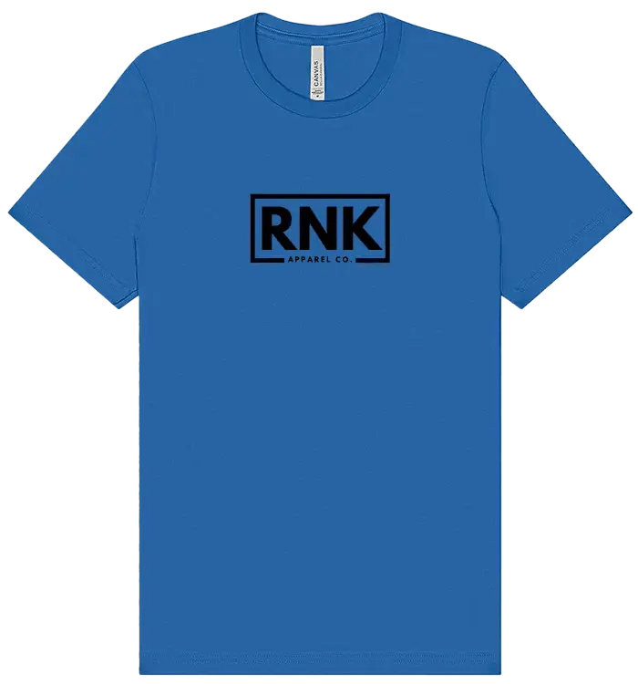 Premium hockey cotton T-shirt by RNK Apparel Co, featuring a comfortable fit and hockey-inspired design on soft white fabric.