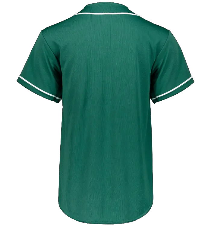 RNK Apparel Co. unisex white wicking mesh button jersey with logo, showcasing breathable athletic fabric and casual fit.