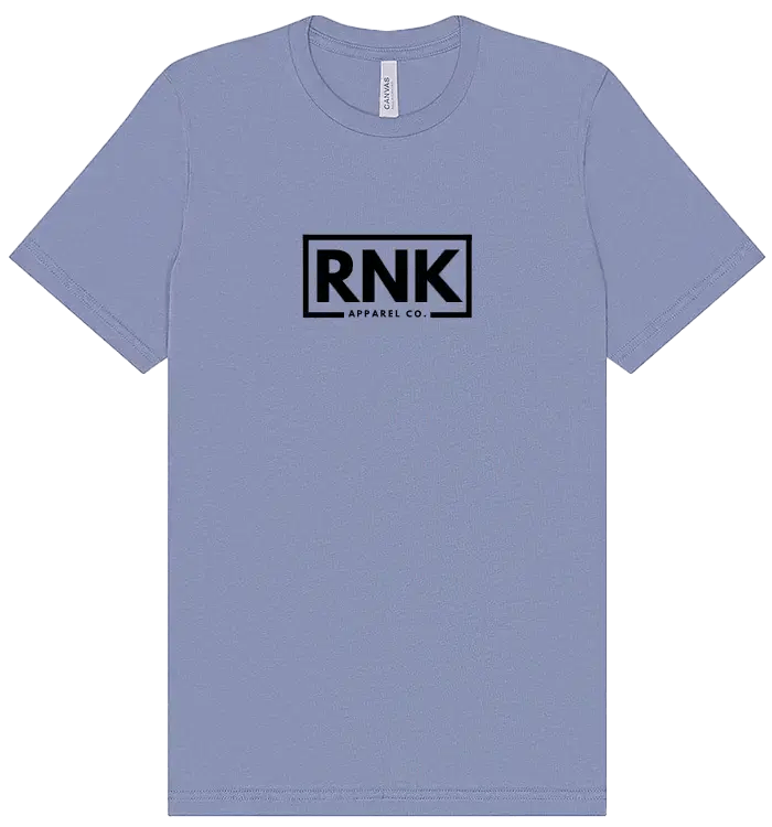 Premium hockey cotton T-shirt by RNK Apparel Co featuring a comfortable fit and bold hockey-themed print on soft white fabric.
