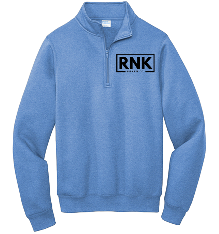 Premium hockey quarter zip fleece by RNK Apparel Co, featuring a soft fleece fabric and a quarter-length zipper for comfortable wear.