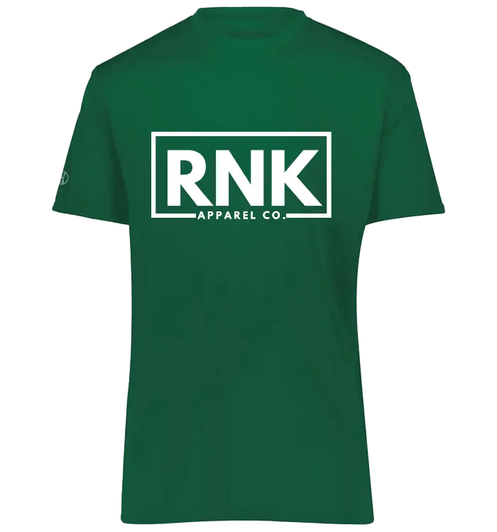 Unisex athletic T-shirt by RNK Apparel Co. in breathable fabric, featuring a crew neck and athletic fit for active wear.
