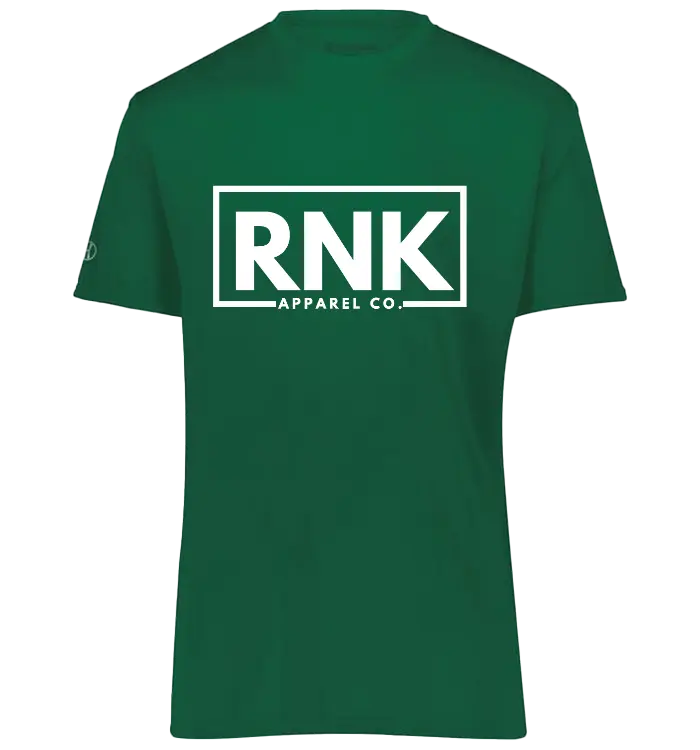 Unisex athletic T-shirt by RNK Apparel Co. in breathable fabric, featuring a crew neck and athletic fit for active wear.