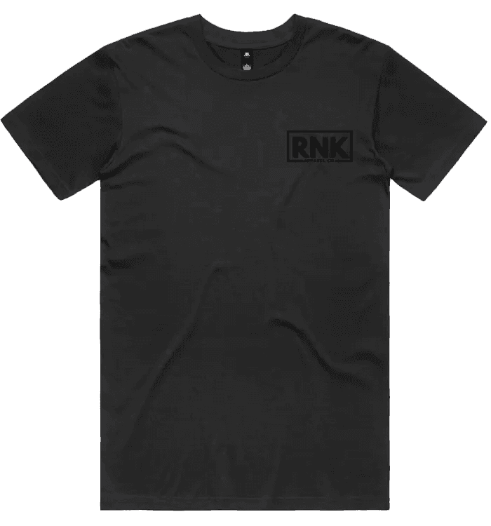 RNK Apparel Co. adult unisex combed cotton T-shirt with small logo on the left chest, casual and comfortable fit.