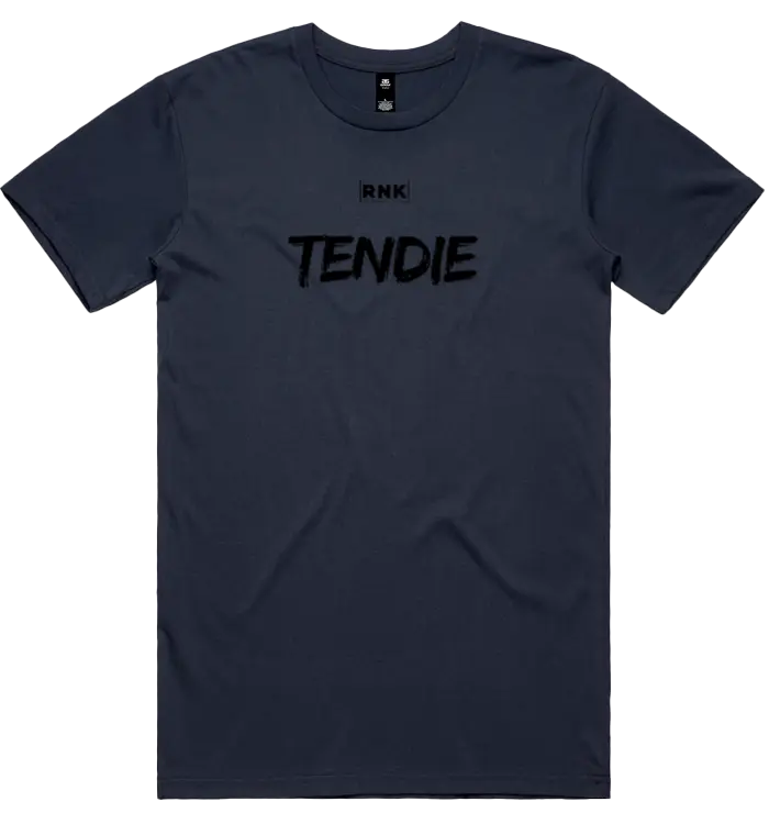 Unisex RNK Tendie graphic T-shirt made of combed cotton, featuring a colorful tendie design on the front.