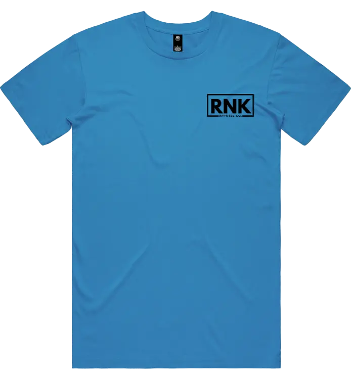 RNK Adult unisex combed cotton T-shirt with small left chest logo, featuring a simple, comfortable design in natural fabric.