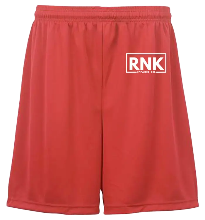 RNK Unisex Performance Shorts with moisture-management fabric, designed for athletic and active wear.