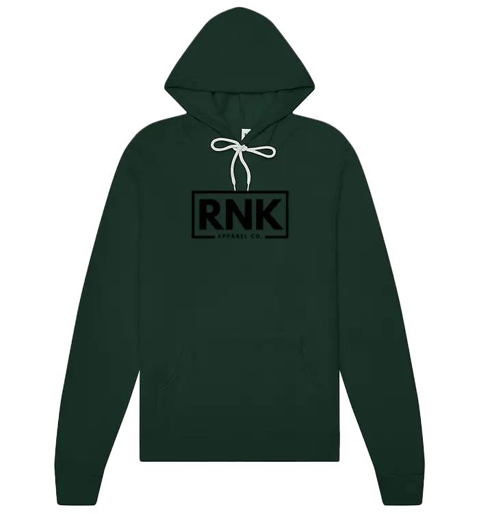 Premium hockey fleece hoodie by RNK Apparel Co, featuring soft fleece material and hockey-inspired design in navy and gray tones.