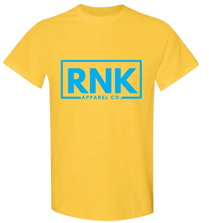 Youth Aqua RNK Logo T-Shirt featuring a hockey-inspired design, made of 100% cotton by RNK Apparel Co.