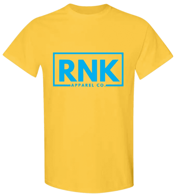 Youth Aqua RNK Logo T-Shirt featuring a hockey-inspired design, made of 100% cotton by RNK Apparel Co.