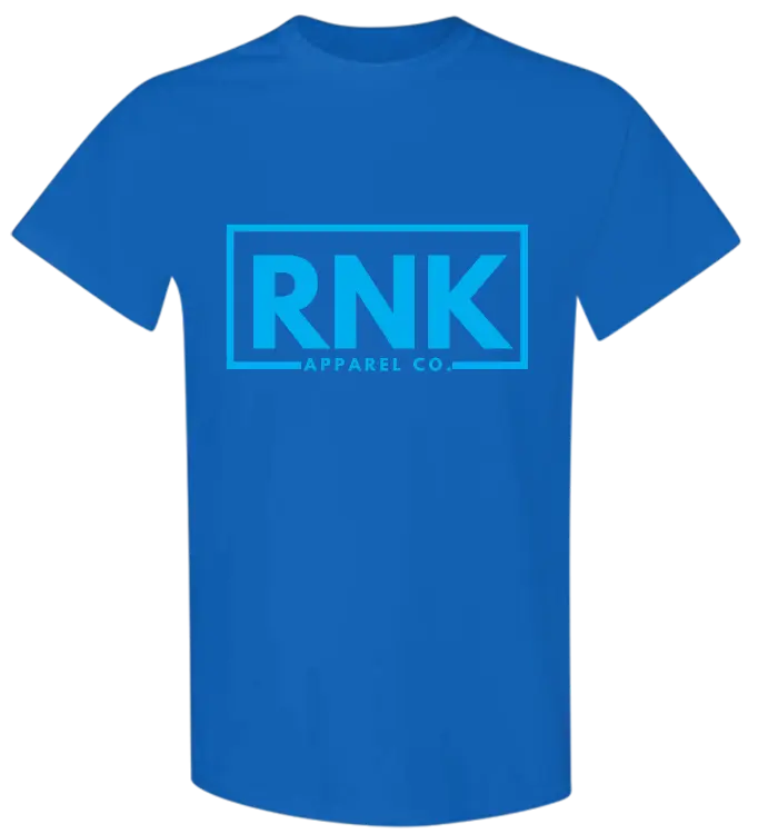 Youth Aqua RNK Logo T-Shirt featuring a hockey-inspired design on 100% cotton fabric, by RNK Apparel Co.