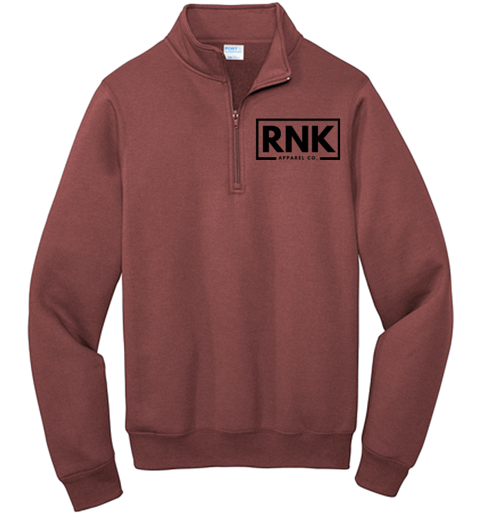 Premium hockey quarter zip fleece from RNK Apparel Co, featuring a comfortable fit and soft fabric in a sporty design.