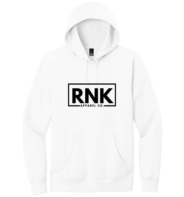 RNK Adult Unisex fleece hoodie in soft fabric, featuring a relaxed fit and adjustable drawstrings for comfort and style.