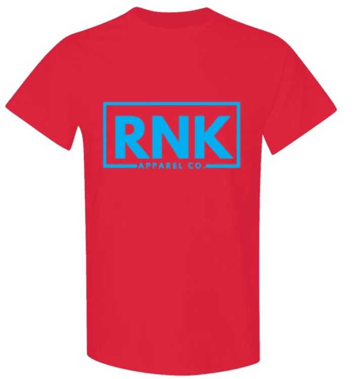 Youth Aqua RNK Logo T-Shirt, 100% cotton hockey tee with RNK Apparel Co. logo on the front, in vibrant aqua color.