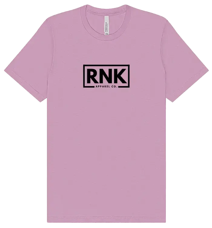 Premium hockey cotton T-shirt from RNK Apparel Co featuring a comfortable fit and classic hockey-themed design in white and navy.