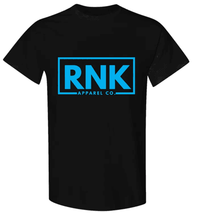 Youth Aqua RNK Logo T-Shirt made of 100% cotton, featuring the RNK Apparel Co. logo on a hockey-style tee.