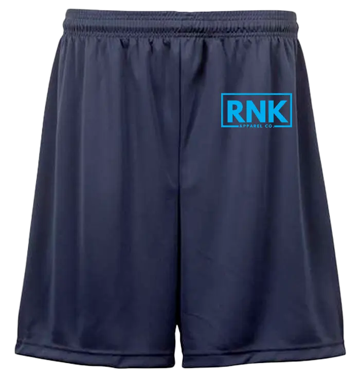 RNK Unisex Performance Shorts with moisture-management fabric, athletic design for active wear and sports activities.