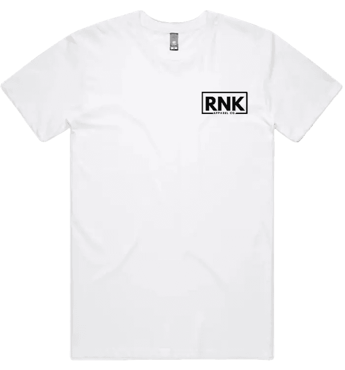 RNK Adult unisex combed cotton T-shirt with small left chest logo, casual fit and soft fabric from RNK Apparel Co.