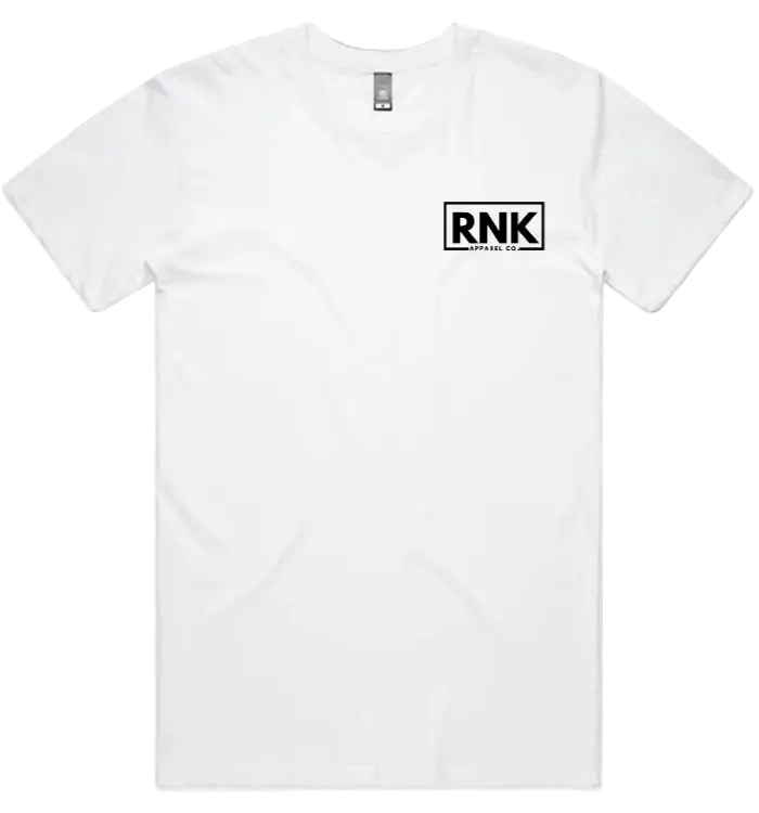 RNK Adult unisex combed cotton T-shirt with small left chest logo, casual fit and soft fabric from RNK Apparel Co.
