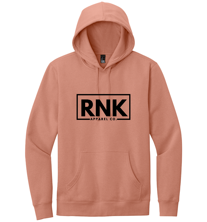 RNK Adult unisex fleece hoodie in soft, cozy fabric with a front pocket and drawstring hood, casual wear for men and women.