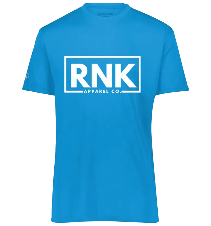 RNK Adult Unisex Athletic T-Shirt made of performance polyester fabric, shown in a comfortable, sporty fit for activewear.
