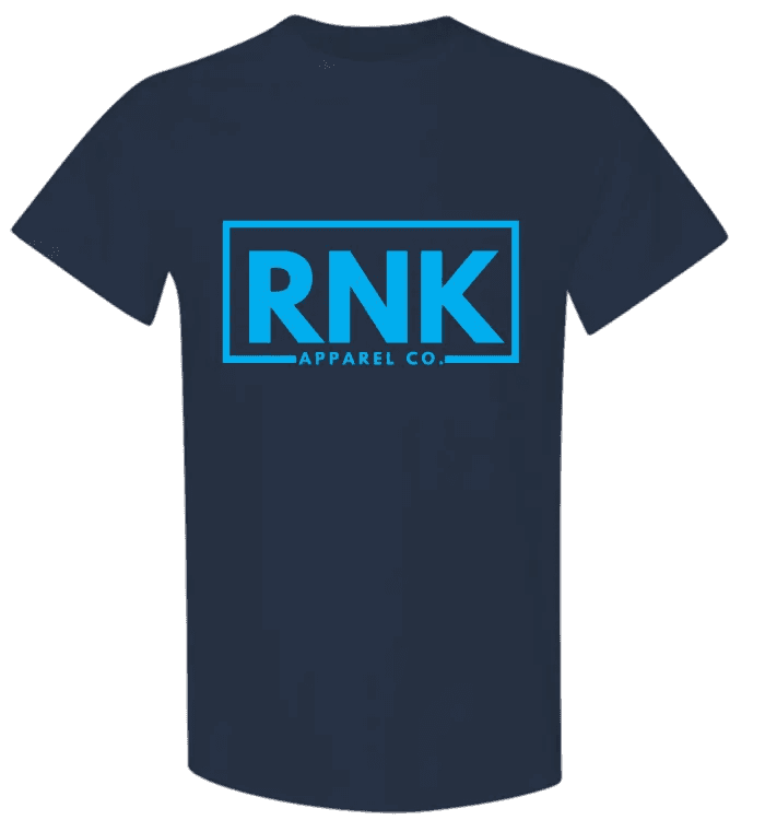Youth Aqua RNK Logo T-Shirt featuring a hockey-inspired design, made of 100% cotton by RNK Apparel Co.