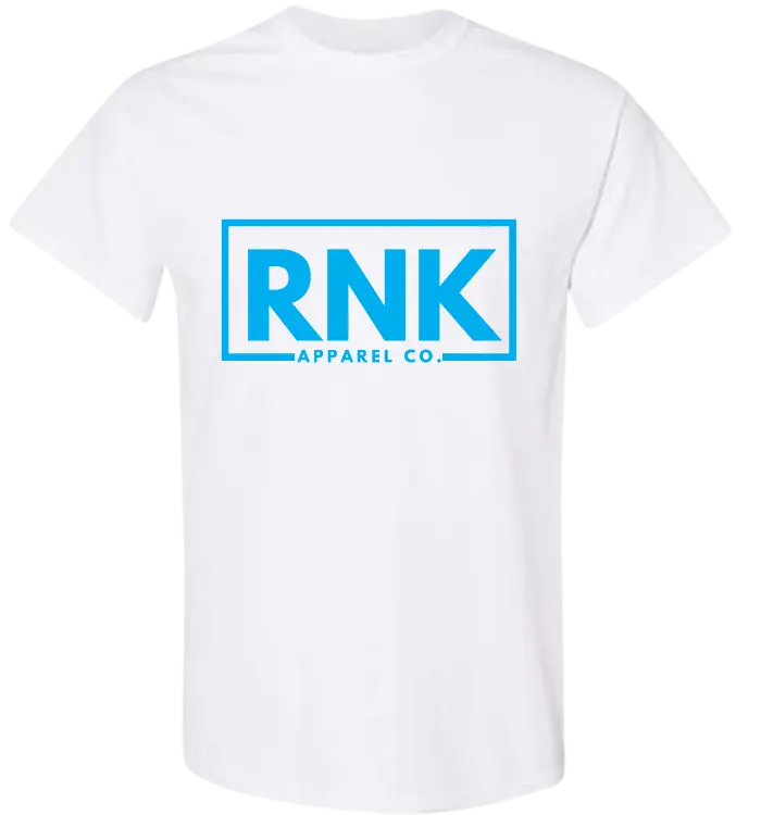 Youth Aqua RNK Logo T-Shirt, 100% cotton hockey tee with RNK Apparel Co. branding and a vibrant aqua color.