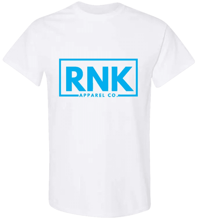Youth Aqua RNK Logo T-Shirt, 100% cotton hockey tee with RNK Apparel Co. branding and a vibrant aqua color.
