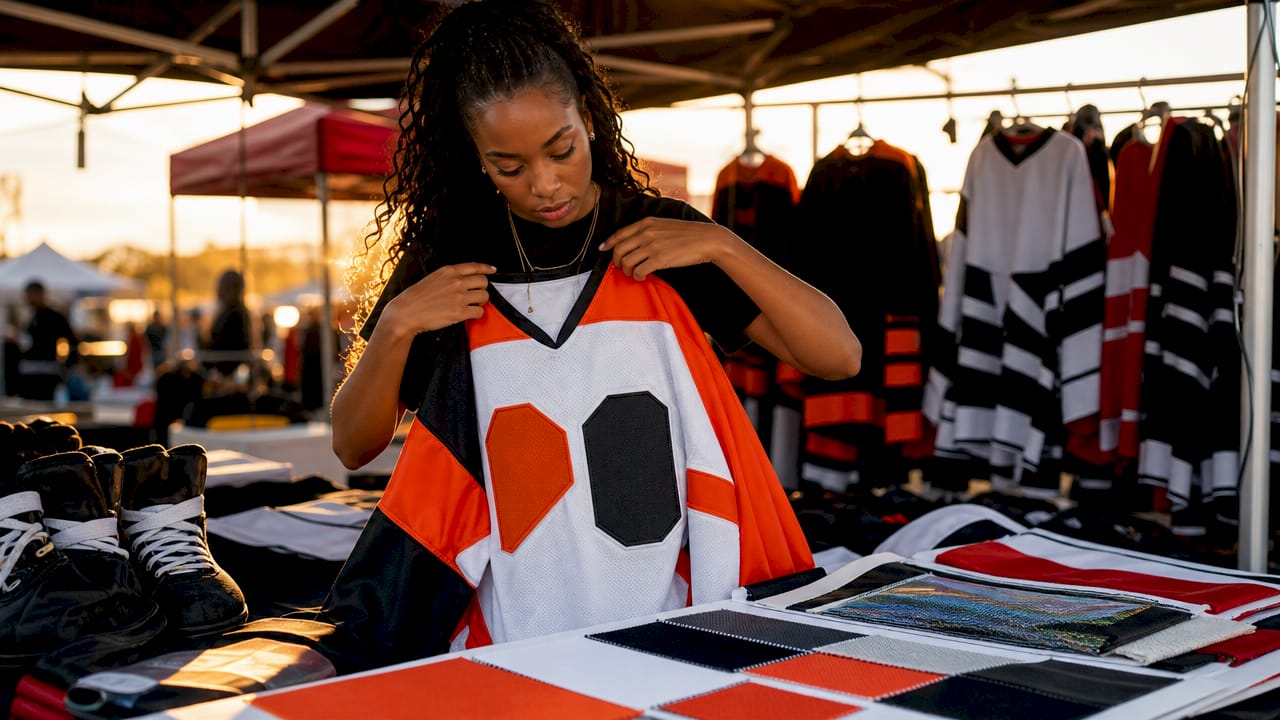 Hockey influencer designing custom fan apparel