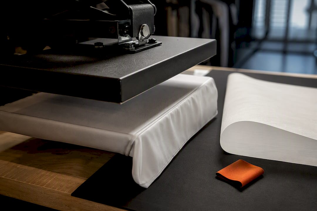 Heat press with sublimation transfer materials
