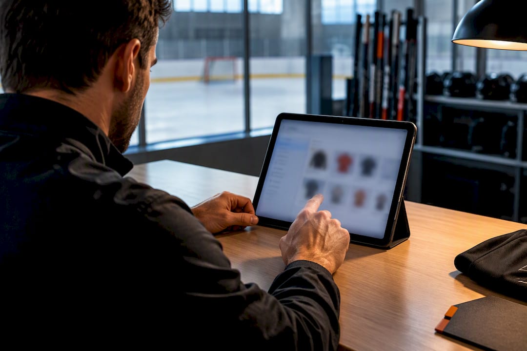 Coach organizing digital apparel reorder files