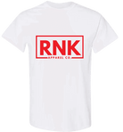 Red youth cotton T-shirt with RNK logo graphic by cmgvd2nmw00acoj0juazl4l2x featuring a casual, comfortable fit.