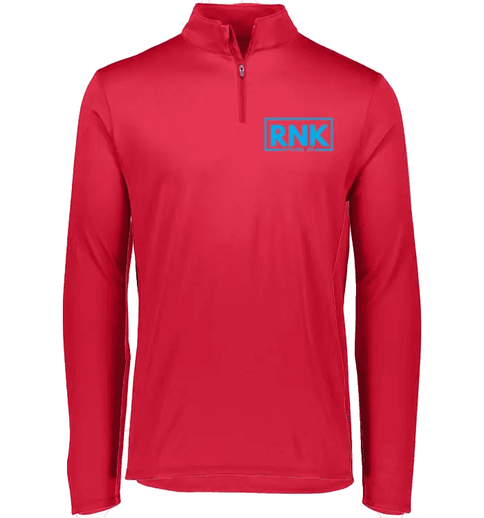 Adult dry-fit 1/4 zip polyester pullover by cmgvd2nmw00acoj0juazl4l2x, shown in navy with stand collar and long sleeves.