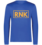 Adult performance long sleeve T-shirt by cmgvd2nmw00acoj0juazl4l2x, made of 100% polyester, unisex fit, shown in black.