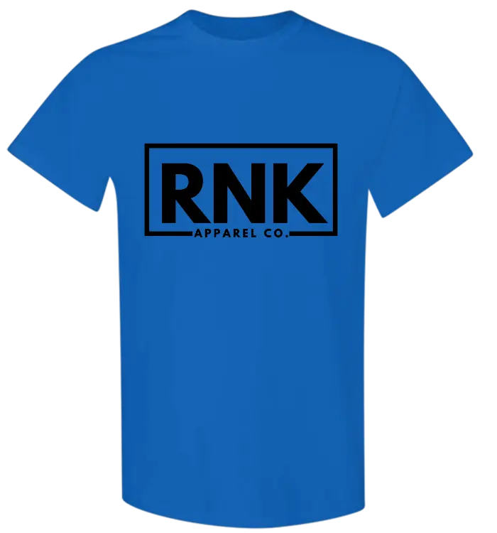 Youth black RNK Apparel Co. logo T-shirt featuring a hockey-inspired design, made of 100% cotton with a comfortable fit.