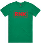 Adult unisex T-shirt made from 100% combed cotton, RNK Apparel Co. in black with a simple crew neck and short sleeves.