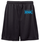 Men's performance shorts made of moisture-wicking antimicrobial polyester fabric, featuring a comfortable athletic fit.