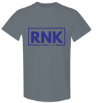 Youth cotton T-shirt featuring a royal blue color and a CMGVD2NM logo graphic on the front.
