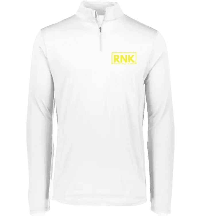 Unisex adult dry-fit 1/4 zip polyester pullover by cmgvd2nmw00acoj0juazl4l2x, showing front view with collar and zipper detail.