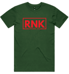 Adult unisex RNK Apparel Co. T-shirt made from 100% combed cotton, shown flat with short sleeves and crew neckline.