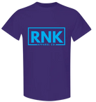 Youth Aqua RNK Logo T-Shirt, 100% cotton hockey tee with RNK Apparel Co. branding and aqua blue color, front view.