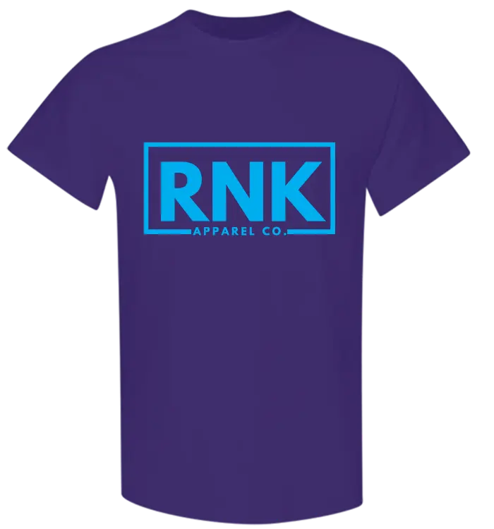 Youth Aqua RNK Logo T-Shirt, 100% cotton hockey tee with RNK Apparel Co. branding and aqua blue color, front view.