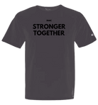 Unisex Stronger Together Champion garment dyed T-shirt by cmgvd2nmw00acoj0juazl4l2x, showing front view with logo text.