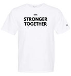 Unisex Champion "Stronger Together" garment dyed T-shirt by cmgvd2nmw00acoj0juazl4l2x, featuring a casual fit and bold text design.